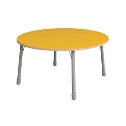 ΤΡΑΠΕΖΙ ΣΤΡΟΓΓΥΛΟ CLASSIC STEEL COLORI ΜΑΧΙ - ΚΙΤΡΙΝΟ