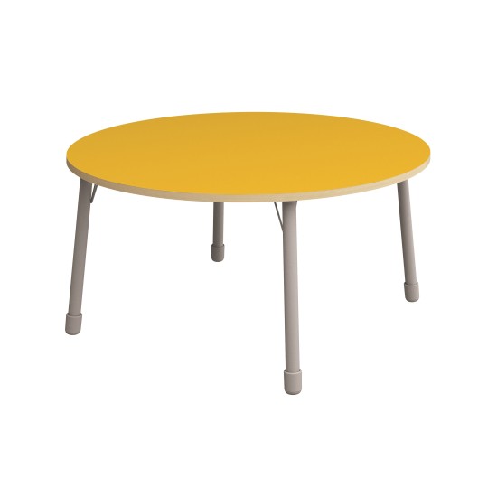 ΤΡΑΠΕΖΙ ΣΤΡΟΓΓΥΛΟ CLASSIC STEEL COLORI ΜΑΧΙ - ΚΙΤΡΙΝΟ