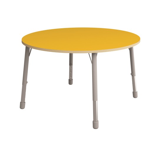 ΤΡΑΠΕΖΙ ΣΤΡΟΓΓΥΛΟ CLASSIC STEEL COLORI ΜΑΧΙ - ΚΙΤΡΙΝΟ