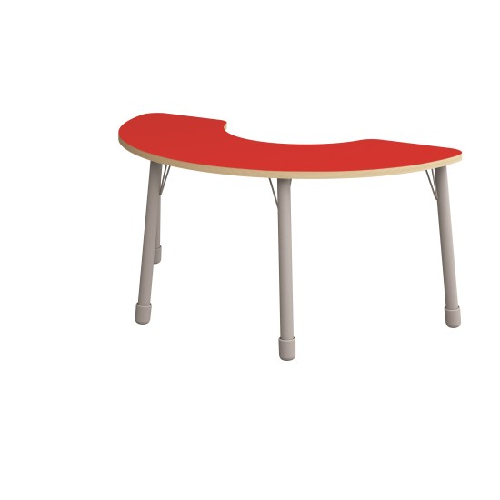 ΤΡΑΠΕΖΙ BANANA ΗΜΙΚΥΚΛΙΚΟ CLASSIC STEEL COLORI - ΚΟΚΚΙΝΟ