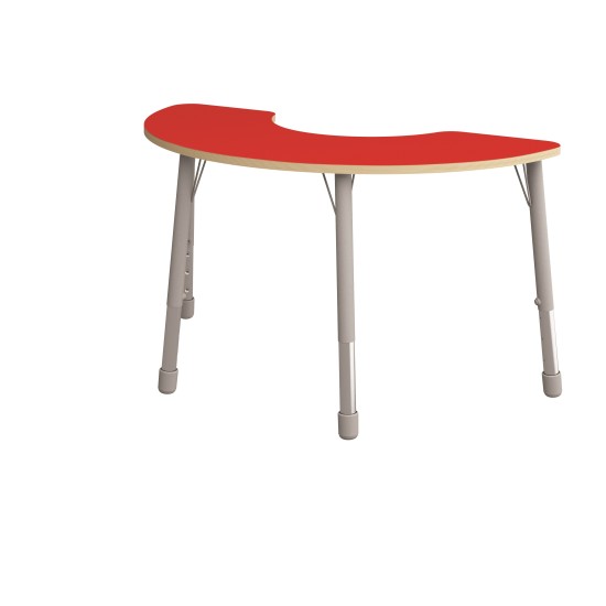 ΤΡΑΠΕΖΙ BANANA ΗΜΙΚΥΚΛΙΚΟ CLASSIC STEEL COLORI - ΚΟΚΚΙΝΟ