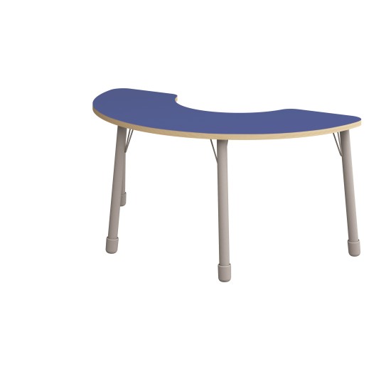 ΤΡΑΠΕΖΙ BANANA ΗΜΙΚΥΚΛΙΚΟ CLASSIC STEEL COLORI - ΜΠΛΕ