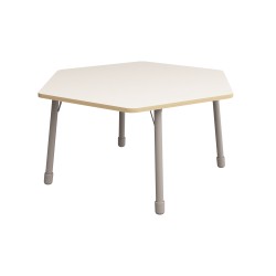 ΤΡΑΠΕΖΙ ΕΞΑΓΩΝΟ CLASSIC STEEL COLORI - ΛΕΥΚΟ