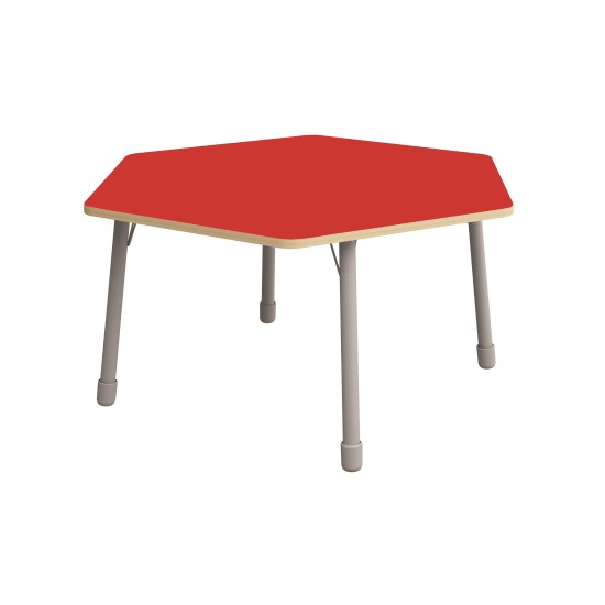 ΤΡΑΠΕΖΙ ΕΞΑΓΩΝΟ CLASSIC STEEL COLORI - ΚΟΚΚΙΝΟ