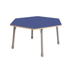 ΤΡΑΠΕΖΙ ΕΞΑΓΩΝΟ CLASSIC STEEL COLORI - ΜΠΛΕ