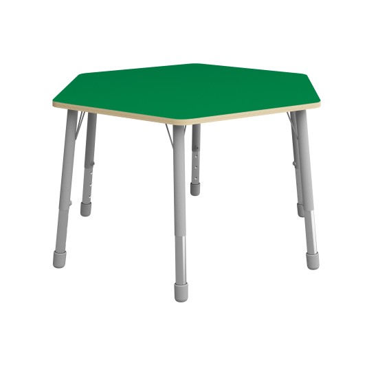 ΤΡΑΠΕΖΙ ΕΞΑΓΩΝΟ CLASSIC STEEL COLORI - ΠΡΑΣΙΝΟ