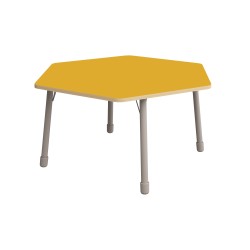 ΤΡΑΠΕΖΙ ΕΞΑΓΩΝΟ CLASSIC STEEL COLORI - ΚΙΤΡΙΝΟ