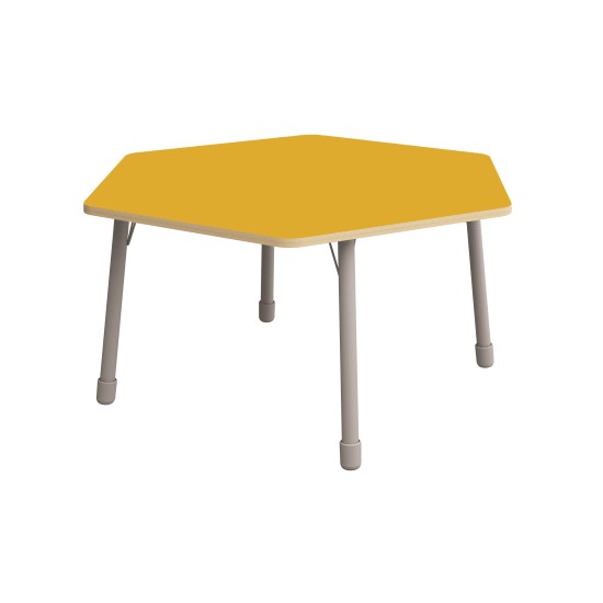 ΤΡΑΠΕΖΙ ΕΞΑΓΩΝΟ CLASSIC STEEL COLORI - ΚΙΤΡΙΝΟ