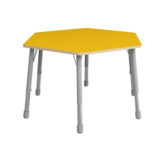 ΤΡΑΠΕΖΙ ΕΞΑΓΩΝΟ CLASSIC STEEL COLORI - ΚΙΤΡΙΝΟ