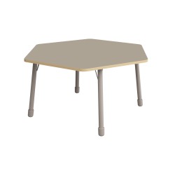 ΤΡΑΠΕΖΙ ΕΞΑΓΩΝΟ CLASSIC STEEL COLORI - ΓΚΡΙ