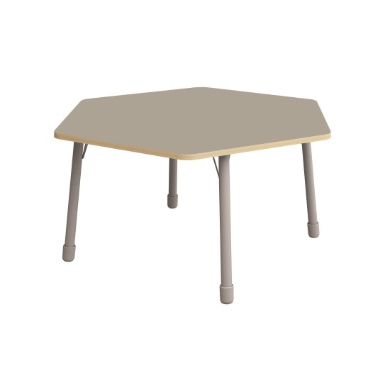 ΤΡΑΠΕΖΙ ΕΞΑΓΩΝΟ CLASSIC STEEL COLORI - ΓΚΡΙ