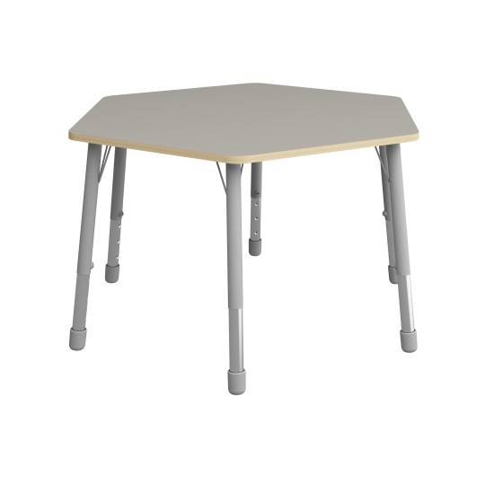 ΤΡΑΠΕΖΙ ΕΞΑΓΩΝΟ CLASSIC STEEL COLORI - ΓΚΡΙ