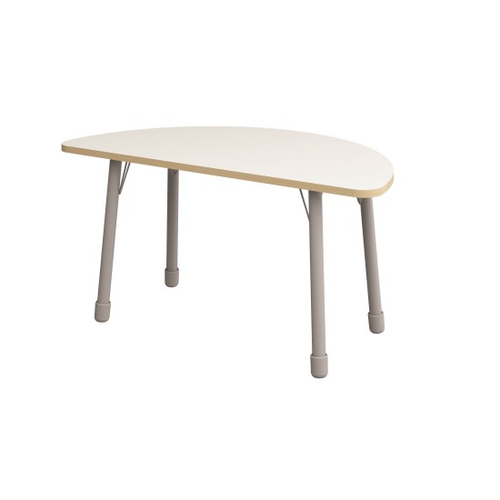 ΤΡΑΠΕΖΙ ΗΜΙΚΥΚΛΙΚΟ CLASSIC STEEL COLORI - ΛΕΥΚΟ