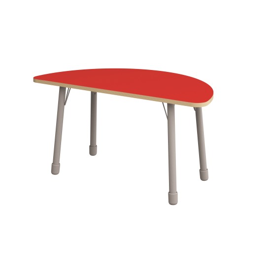 ΤΡΑΠΕΖΙ ΗΜΙΚΥΚΛΙΚΟ CLASSIC STEEL COLORI - ΚΟΚΚΙΝΟ