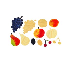 ΞΥΛΙΝΑ ΔΙΑΚΟΣΜΗΤΙΚΑ ΦΡΟΥΤΑ / 6τμχ