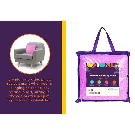 ΑΙΣΘΗΤΗΡΙΑΚΟ ΜΑΞΙΛΑΡΙ ΜΕ ΔΟΝΗΣΗ VIBRATING SENSORY PILLOW PURPLE
