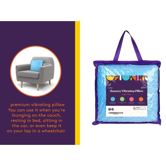 ΑΙΣΘΗΤΗΡΙΑΚΟ ΜΑΞΙΛΑΡΙ ΜΕ ΔΟΝΗΣΗ VIBRATING SENSORY PILLOW BLUE