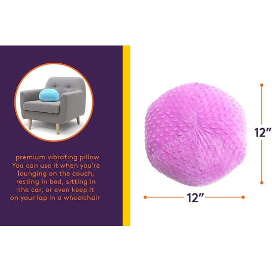 ΑΙΣΘΗΤΗΡΙΑΚΟ ΜΑΞΙΛΑΡΙ ΒΟΤΣΑΛΟ ΜΕ ΔΟΝΗΣΗ VIBRATING SENSORY PILLOW PURPLE