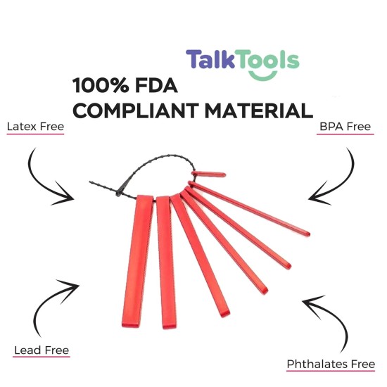ΣΕΤ TALK TOOLS JAW GRADING BITE BLOCKS RED