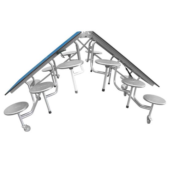 RECTANGULAR MOBILE FOLDING TABLE SEATING UNIT RECTANGULAR MOBILE FOLDING TABLE SEATING UNIT